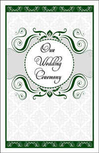 Wedding Program Cover Template 13C - Graphic 4
